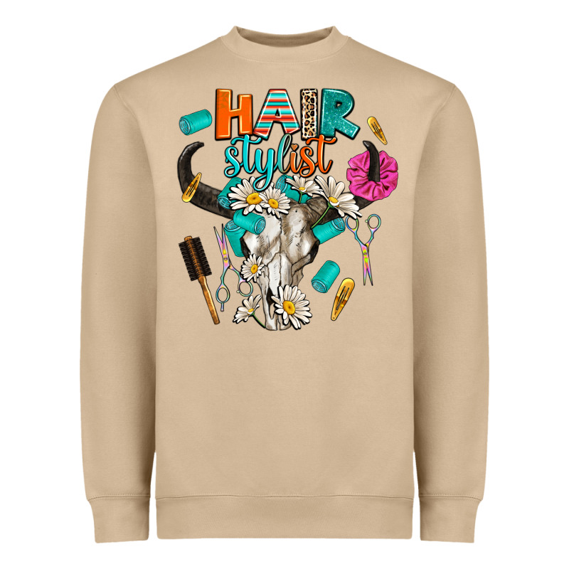 Bullskull Hairstlist Heavyweight Sweatshirt by AdoDesignShop | Teevron