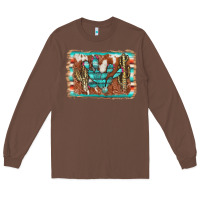 Chestnut cactus cowhide serape Long Sleeve Tee - AdoDesignShop