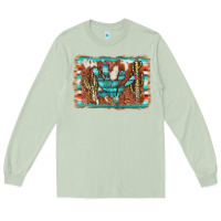 Matcha cactus cowhide serape Long Sleeve Tee - AdoDesignShop