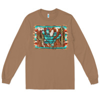 Toasted Coconut cactus cowhide serape Long Sleeve Tee - AdoDesignShop