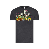 Vintage Black easter cows with chicks Vintage Tee - AdoDesignShop