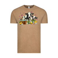Vintage Coffee easter cows with chicks Vintage Tee - AdoDesignShop