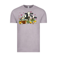 Vintage Zinc easter cows with chicks Vintage Tee - AdoDesignShop