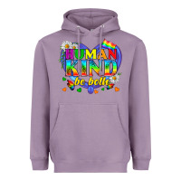 Lavender LGBTQ Pride Human Kind Be Both Heavyweight Hoodie - BundleAndBundleShop