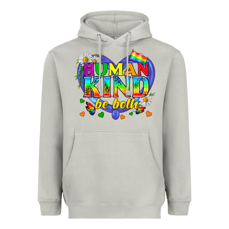 Lgbtq Pride Human Kind Be Both Heavyweight Hoodie by BundleAndBundleShop | Teevron