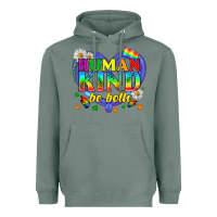Sage LGBTQ Pride Human Kind Be Both Heavyweight Hoodie - BundleAndBundleShop