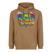 Toasted Coconut LGBTQ Pride Human Kind Be Both Heavyweight Hoodie - BundleAndBundleShop