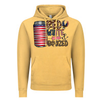 Vintage Mustard red white  boozed Vintage Hoodie - CowhideDigitalArt