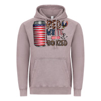 Vintage Zinc red white  boozed Vintage Hoodie - CowhideDigitalArt