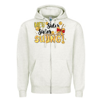 Oatmeal Heather softball sister Zipper Hoodie - MaliasSmallBusiness