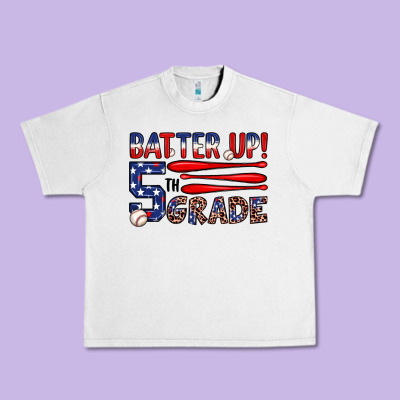 Batter Up 5th Grade Urban Heavy Tee Designed By Jahusdesignshop