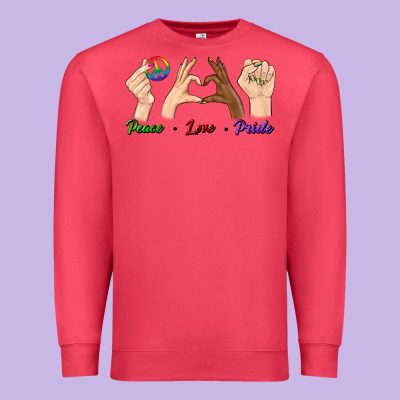Peace Love Pride Premium Sweatshirt Designed By Bundleandbundleshop