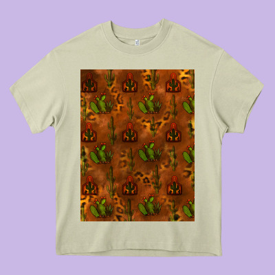 Heavy Core Tee cactus background