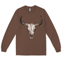 Chestnut bullskull Long Sleeve Tee - Artiststas