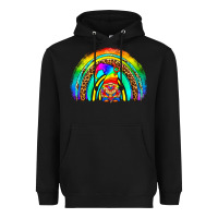 Black LGBTQ Pride Gnome Rainbow Heavyweight Hoodie - BundleAndBundleShop