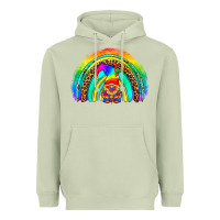 Matcha LGBTQ Pride Gnome Rainbow Heavyweight Hoodie - BundleAndBundleShop