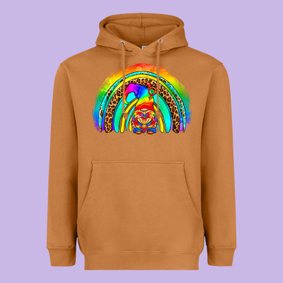 Lgbtq Pride Gnome Rainbow Heavyweight Hoodie Designed By Bundleandbundleshop