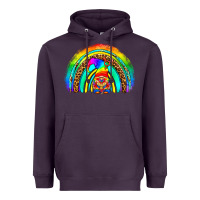 Plum LGBTQ Pride Gnome Rainbow Heavyweight Hoodie - BundleAndBundleShop