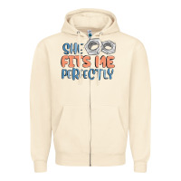 Sandshell she fits me perfectly Zipper Hoodie - MaliasSmallBusiness