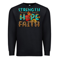 Black Strength Hope Faith Premium Sweatshirt - BundleAndBundleShop
