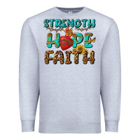 Heather Grey Strength Hope Faith Premium Sweatshirt - BundleAndBundleShop
