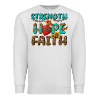 Oatmeal Heather Strength Hope Faith Premium Sweatshirt - BundleAndBundleShop