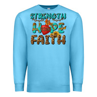 Ocean Blue Strength Hope Faith Premium Sweatshirt - BundleAndBundleShop