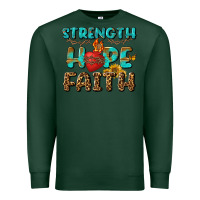 Sports Green Strength Hope Faith Premium Sweatshirt - BundleAndBundleShop