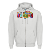 Dove Grey i am enough lgbt Zipper Hoodie - MaliasSmallBusiness