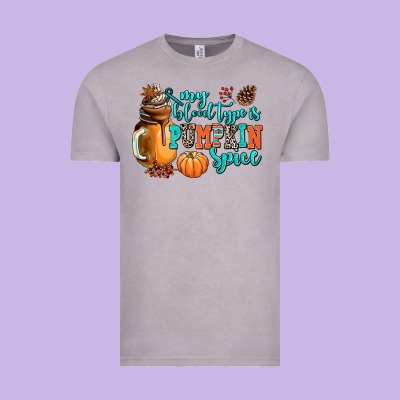 My Blood Type Is Pumpkin Spice Vintage Tee Designed By Adodesignshop