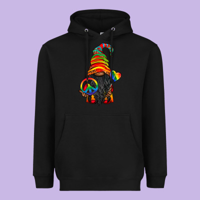 Lgbtq+ Pride Gnome With Candy Heavyweight Hoodie Designed By Bundleandbundleshop