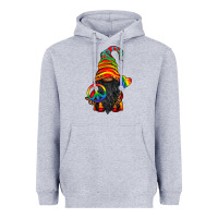 Heather Grey LGBTQ+ Pride Gnome With Candy Heavyweight Hoodie - BundleAndBundleShop
