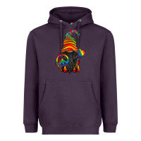 Plum LGBTQ+ Pride Gnome With Candy Heavyweight Hoodie - BundleAndBundleShop