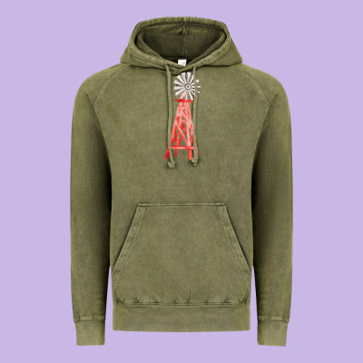 Windmill Fa Element Vintage Hoodie Designed By Fadigitalartstudio