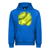Cobalt Softball background Urban Hoodie - HowdyJamesFarm