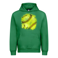 Emerald Softball background Urban Hoodie - HowdyJamesFarm