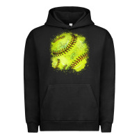 Pigment Black Softball background Urban Hoodie - HowdyJamesFarm