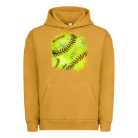 Pigment Peanut Butter Softball background Urban Hoodie - HowdyJamesFarm