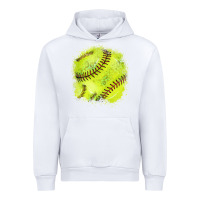 White Softball background Urban Hoodie - HowdyJamesFarm