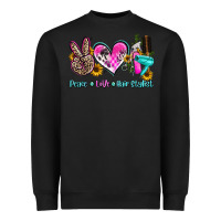 Black peace love hair stylist Heavyweight Sweatshirt - AdoDesignShop