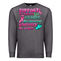 Charcoal Heather Support The Lighters Admire The Survivors Remember The Angels Premium Sweatshirt - BundleAndBundleShop