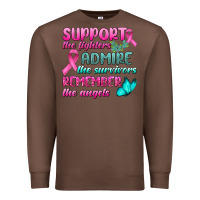 Chestnut Support The Lighters Admire The Survivors Remember The Angels Premium Sweatshirt - BundleAndBundleShop