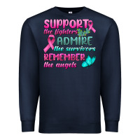 Navy Support The Lighters Admire The Survivors Remember The Angels Premium Sweatshirt - BundleAndBundleShop