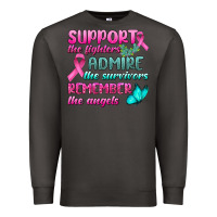 Smoke Support The Lighters Admire The Survivors Remember The Angels Premium Sweatshirt - BundleAndBundleShop