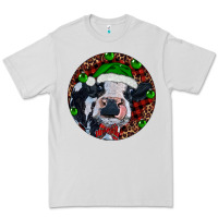 Dove Grey Baby Cow Christmas Premium Tee - RanaPortraitStore
