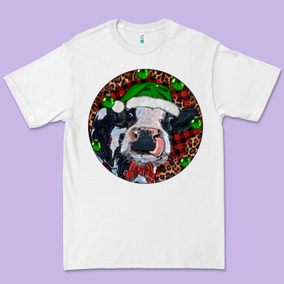 Premium Tee Baby Cow Christmas