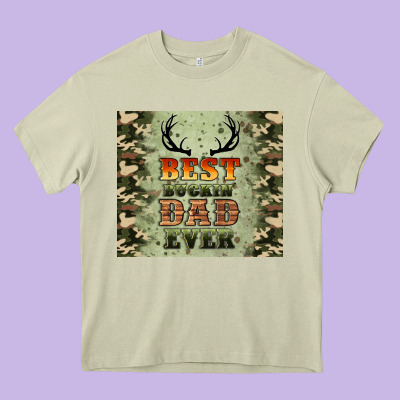 Best Buckin' Dad Ever Heavy Core Tee Designed By Artiststas