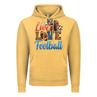 Vintage Mustard live love american football Vintage Hoodie - HRA Design Shop