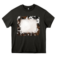 Asphalt cowhide and leopard background Heavy Core Tee - RanaPortraitStore
