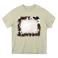 Mossy cowhide and leopard background Heavy Core Tee - RanaPortraitStore